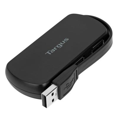 Targus Targus - Hub - 4 x USB 2.0 - Desktop ACH114EU USB-hub 4 poorten USB-A USB 2.0 480 MBit/s Zwart