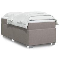 Boxspring met matras stof taupe 90x190 cm - thumbnail