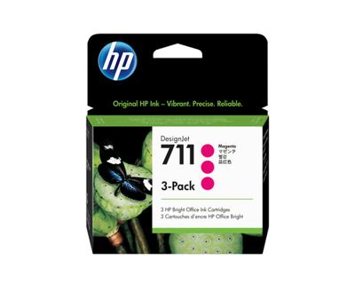 HP Inktcartridge 711 Origineel Triple Magenta CZ135A HP Inktcartridge 711 Origineel Triple Magenta CZ135A