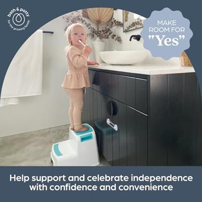 Opstapje - DREAMBABY - 2 UP - Antislip en gestructureerd - Tot 80 kg voor kinderen en volwassenen - Aqua