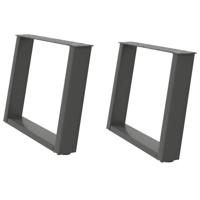 Salontafelpoten 2 st U-vormig 70x(42-43) cm staal antraciet - thumbnail