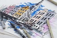 Sakura • koi color brush hemelsblauw - thumbnail