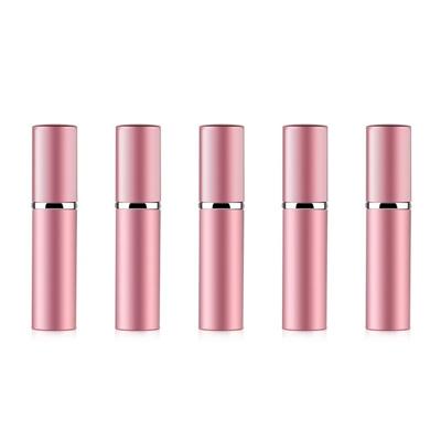 5 stuks portable mini hervulbare glas parfum fijne mist verstuivers met metallic exterieur 5ml (roze) 5 stuks portable mini hervulbare glas parfum fijne mist verstuivers met metallic exterieur 5ml (roze)