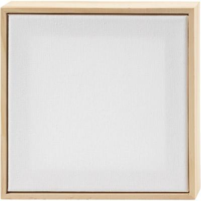 Creativ Company Gespannen canvas met lijst, afm 15,8x15,8 cm, 280 gr, wit, 1 stuk