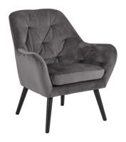 Bendt Fauteuil 'Mette' Velvet, kleur Dark Grey - thumbnail