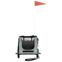 VidaXL Hondenfietstrailer oxford stof en ijzer grijs en zwart - thumbnail