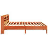 Bedframe zonder matras massief grenenhout wasbruin 200x200 cm - thumbnail