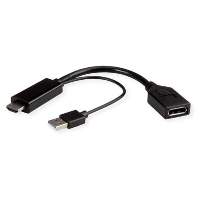 ROLINE 4K HDMI/DisplayPort Adapter, v1.2, HDMI Male - DP Female, Actief ROLINE 4K HDMI/DisplayPort Adapter, v1.2, HDMI Male - DP Female, Actief