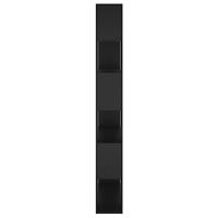 Boekenkast/kamerscherm 100x24x188 cm zwart - thumbnail