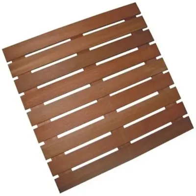 Elephant hardhouten terrastegel bangkirai 50x50x2,2 cm met fijn ribbel profiel