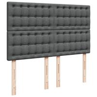Boxspring met matras stof donkergrijs 180x200 cm - thumbnail