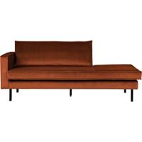 WOOOD Daybed 'Rodeo' Links, Velvet, kleur Roest - thumbnail