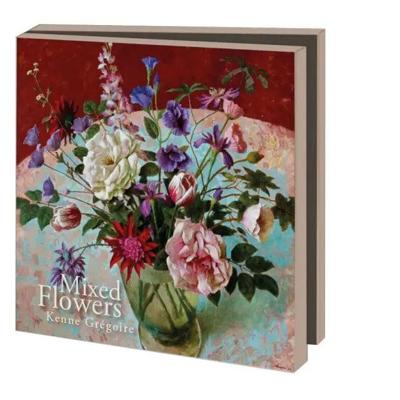 Kaartenmapje 10 stuks met enveloppen - Mixed Flowers, Kenne Grégoire