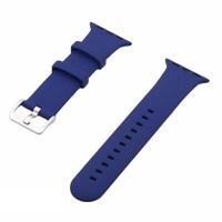 By Qubix - Rubberen sportbandje met gesp - Donkerblauw - Compatible met Apple Watch 38mm / 40mm / 41mm / 42mm - Compatible Apple watch bandjes - thumbnail