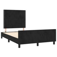 Bedframe zonder matras 140x190 cm fluweel zwart - thumbnail
