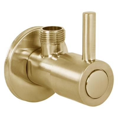 Hoekstopkraan Differnz Met Rozet 1/2x3/8 mm Mat Goud Differnz