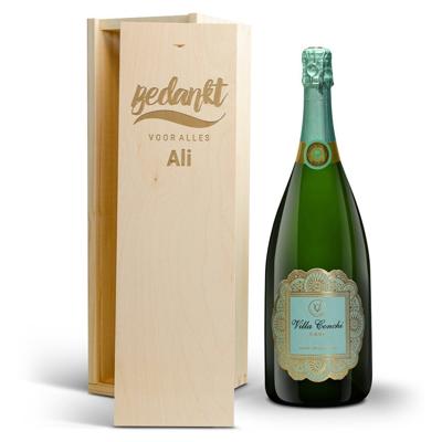 Cava in gegraveerde kist - Villa Conchi (Magnum) 1.5L