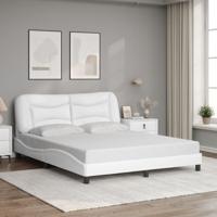 Bedframe met LED zonder matras "Hvar" wit 160x200 cm - thumbnail