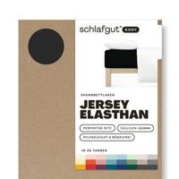 Schlafgut Schlafgut EASY Jersey Elasthan Hoeslaken L - 140x200 - 160x220 799 Off-Black - thumbnail