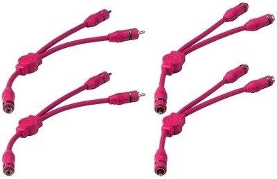Monacor CBA-30/SW Audio Adapterkabel [1x Cinch-stekker - 2x Cinch-koppeling] 0.25 m