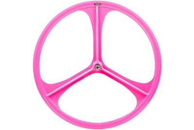 Teny Rim Tri Spoke Fixed Gear Voorwiel - Roze Teny Rim Tri Spoke Fixed Gear Voorwiel - Roze