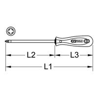 KS Tools 153.1040 1531040 Kruiskop schroevendraaier PZ 1 - thumbnail