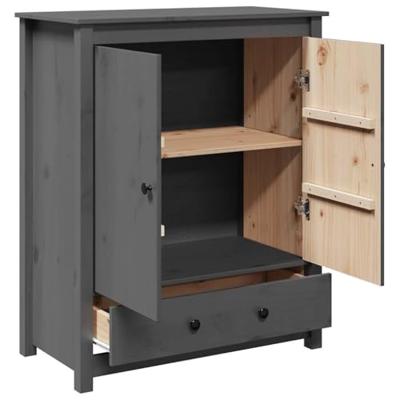 Hoge kast 83x41,5x100 cm massief grenenhout grijs Hoge kast 83x41,5x100 cm massief grenenhout grijs