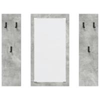 Wandgemonteerde kapstok met opslag Betongrijs 96 x 1.5 x 90 cm - thumbnail