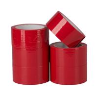Pp acryl tape low noise 28 micron 50 mm x 66 meter rood | 6 stuks - thumbnail