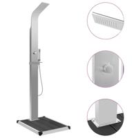 Buitendouche met bak HKC roestvrij staal - thumbnail