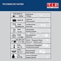 T.I.P. - Technische Industrie Produkte 30444 SPP 600 FT Zwembadpomp 13000 l/h 12 m - thumbnail