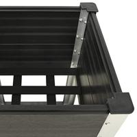Plantenbak verhoogd met schap 50x50x90 cm HKC grijs - thumbnail