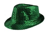 Lg-imports Hoed Met Pailletten Groen One Size - thumbnail