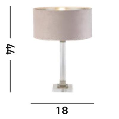 Searchlight Design tafellampScarborough goud met roze kap - EU67521PI