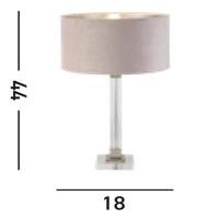 Searchlight Design tafellampScarborough goud met roze kap - EU67521PI - thumbnail