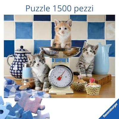 Ravensburger legpuzzel kittens in the kitchen - 1500st.