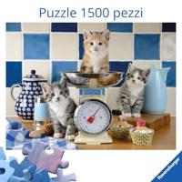 Ravensburger - Puzzel voor volwassenen - Puzzel van 1500 stukjes - Kittens in de keuken - Vanaf 14 jaar - Puzzel van premium kwaliteit - 12001708 - thumbnail