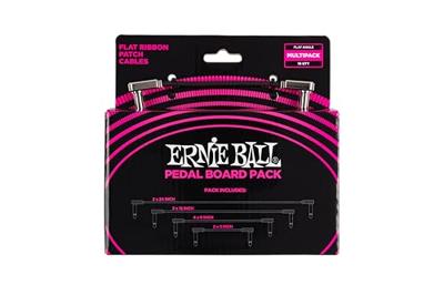 Ernie Ball 6224 Flat Ribbon Patch Cables Pedal Board Pack (diverse lengtes)