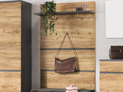 Kapstok LIVINGSTONE antraciet/eik navarra Kapstok LIVINGSTONE antraciet/eik navarra