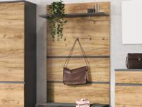 Kapstok LIVINGSTONE antraciet/eik navarra - thumbnail