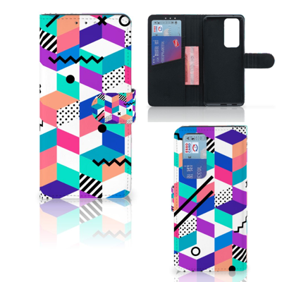 OPPO Find X3 Neo 5G | Book Case | Blokken Kleurrijk