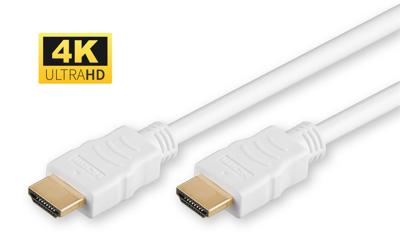 Microconnect HDMI, M-M, 1,5m 1,5m HDMI HDMI Wit HDMI kabel - [HDM19191.5V1.4W]