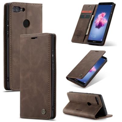 CaseMe multifunctionele retro Frosted horizontale Flip lederen case voor Huawei P Smart/Enjoy 7S met kaartsleuven & houder & portemonnee
