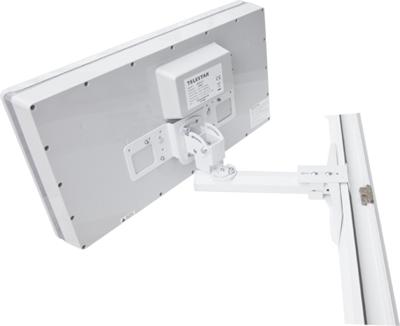 Telestar 5109471 Digiflat 2 Twin Sat platte antenne voor 2 deelnemers (LNB: 0,2dB, 33,7 dBi winst, raammuur/masthouder, kompas, montagegereedschap) wit