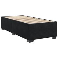 Boxspring met matras fluweel zwart 90x190 cm - thumbnail