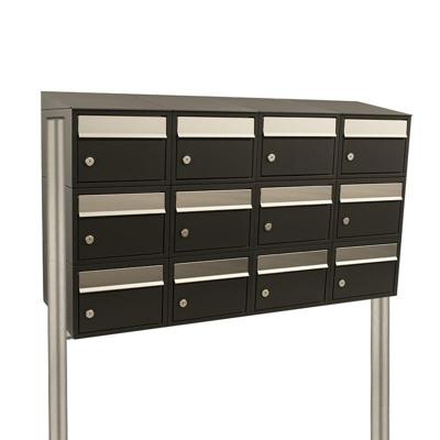 Stoer! Brickset 4-Breed, 3-Hoog Met Dak Zwart Op Statief Zwart - 40215070_4x3ds