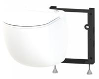 Sanibroyeur Sanicompact Comfort faecalienvermaler in wandclosetpot met closetzitting c72lvnl - thumbnail