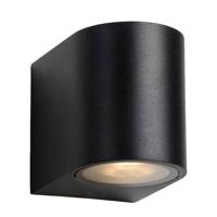 Lucide ZORA-LED - Wandspot / Wandlamp Binnen/Buiten - LED Dimb. - GU10 - 1x5W 3000K - IP44 - Zwart - thumbnail