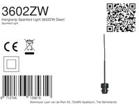 Steinhauer Hanglamp Sparkled light 3602 zwart - thumbnail