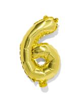 HEMA Folieballon cijfer 6 30cm goud (goud) - thumbnail